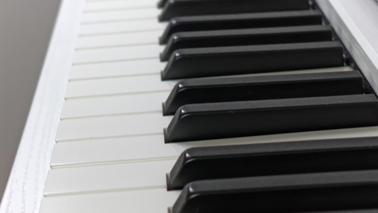 piano, key, keyboard, music, paint, rainbow, detail, musical instrument, close-up view