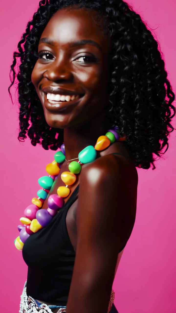 retrato de una mujer feliz