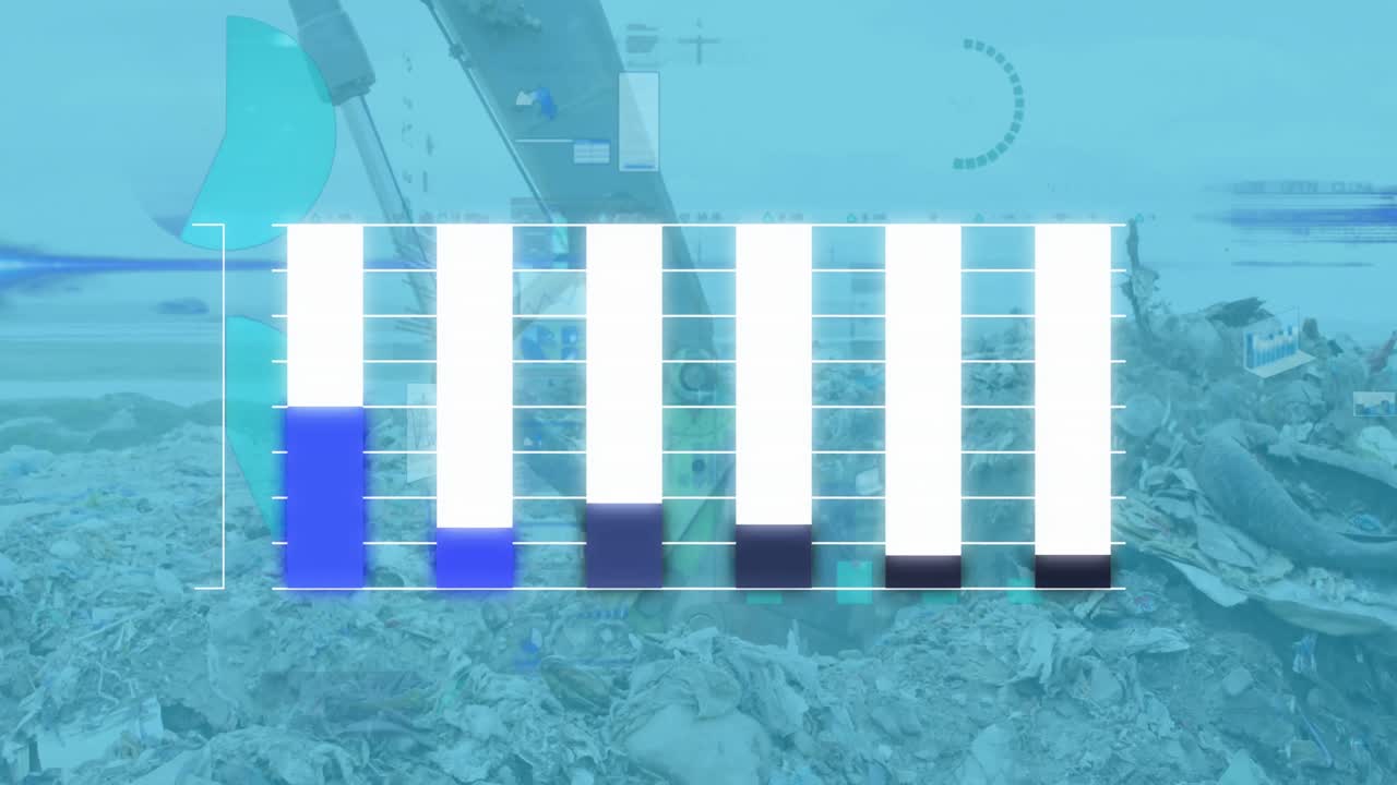 황무지에 대한 통계 및 금융 데이터 처리의 애니메이션