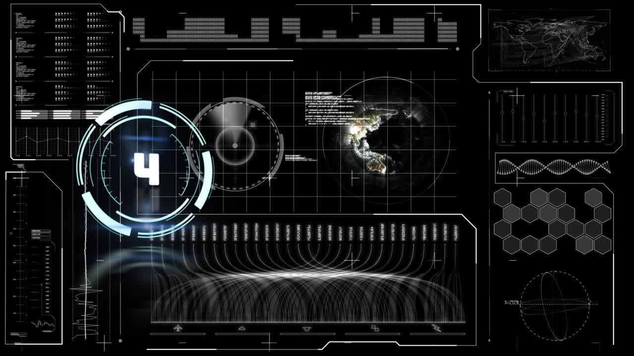 스 ⁇  스캐닝과 화면 데이터 처리와 함께 카운트다운의 애니메이션