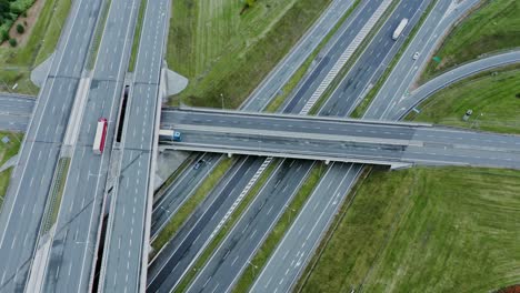 highway interchange aerial view