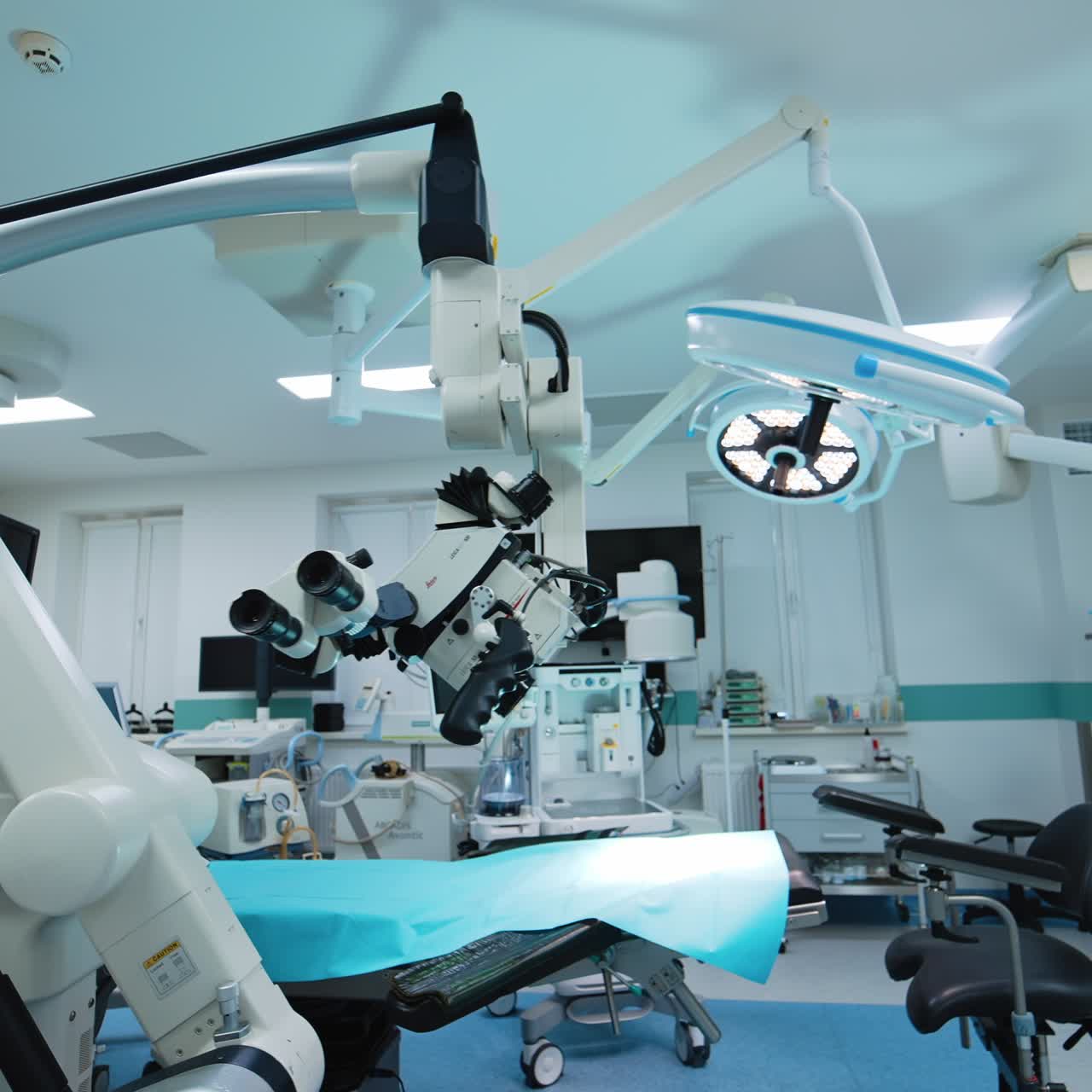 Professional medical operating ward. Neurosurgery hospital room