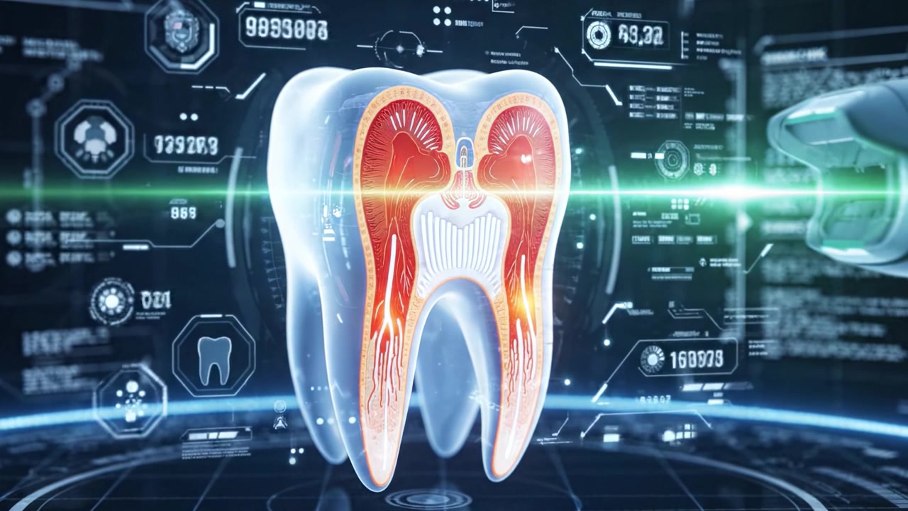 Digital Renderings of a Tooth Highlighting Anatomical Details, Structures, and Enhanced Visualization Techniques in Oral Health and Dental Science