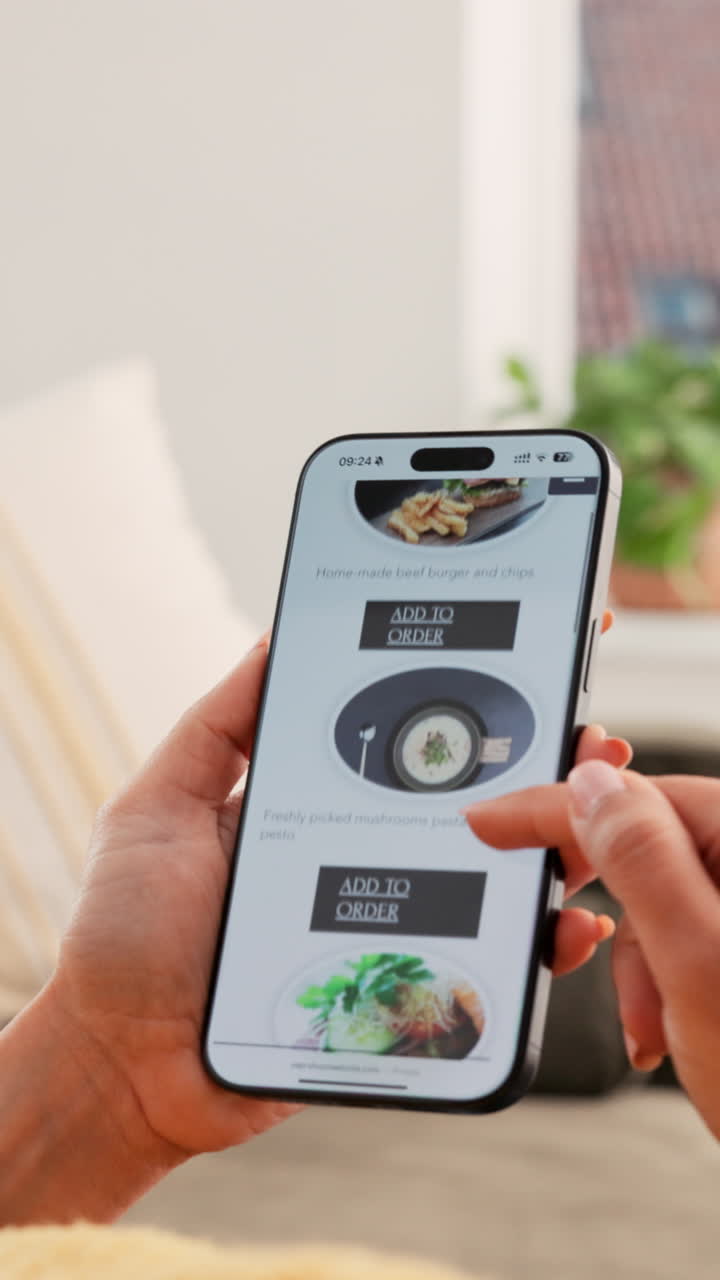 Ordering food online with a smartphone app