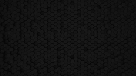 abstract hexagon geometric surface loop 5 black: dark minimal hexagonal grid pattern animation in deep midnight black. clean background with glossy black hexagon shapes. space grey. dramatic feel