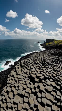 stunning basalt columns at the giant's causeway coastline