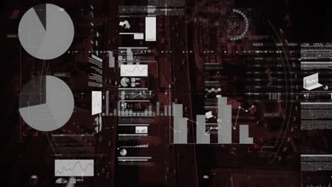 animación de estadísticas y procesamiento de datos financieros a través de servidores informáticos