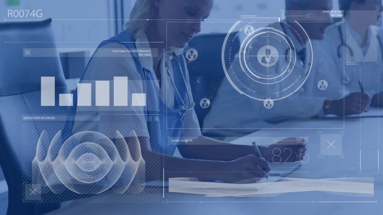Animation of data processing over diverse doctors