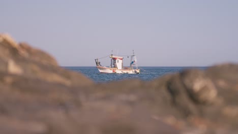 Small-fishing-boat-near-the-shoreline