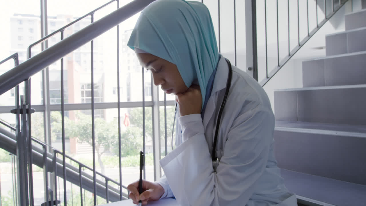 Medical professional working at a hospital
