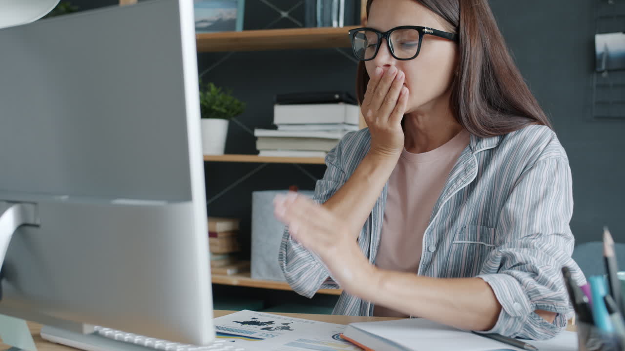 Woman Working at Computer