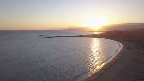 coastal sunset over the sea