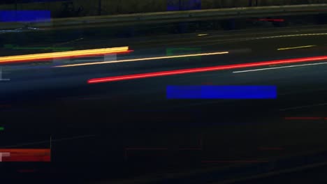 road traffic in city at night