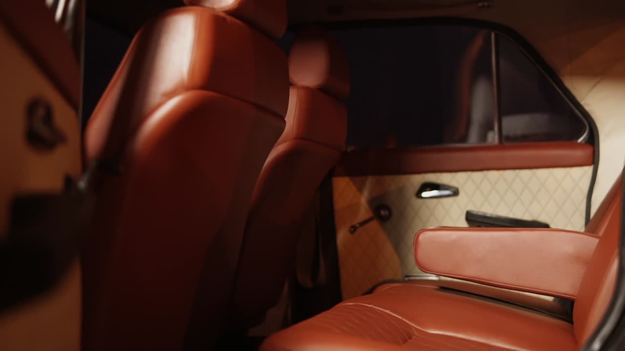 Classic Car Interior with Leather Seats