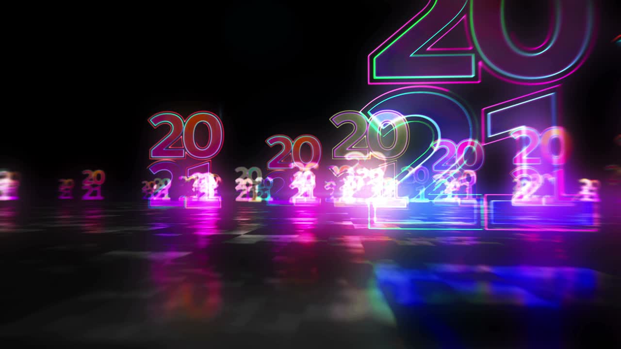 año 2021 resumen animación de bucle del ciberespacio