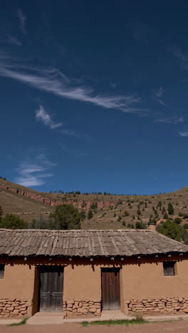 adobe houses in the andes mountains