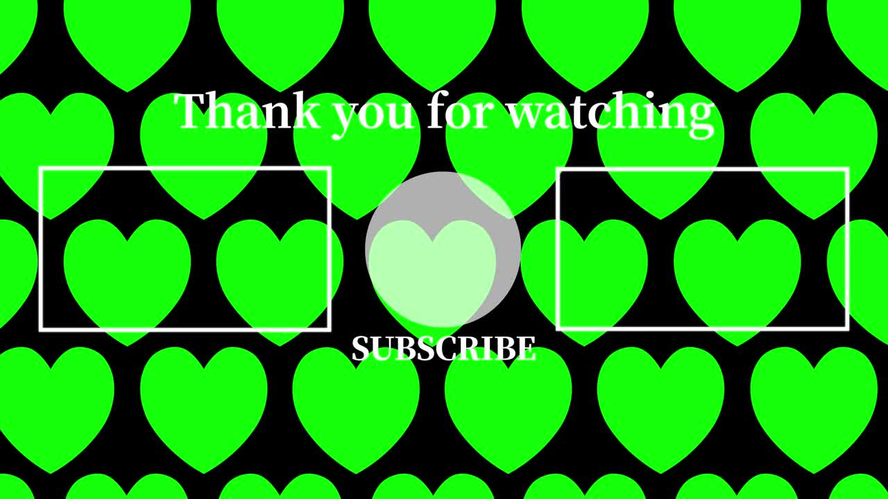 간단한 심장 움직임 엔드 카드 엔딩 스크린 모션 그래픽