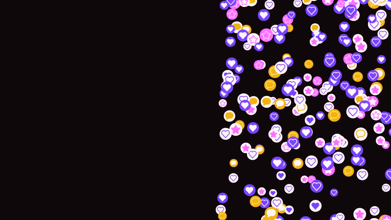 Social Media Icons Confetti Background