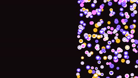 social media icons confetti background