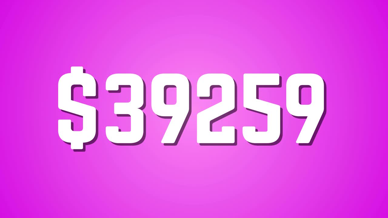 cuenta desde 0 hasta 100.000 dólares rosa