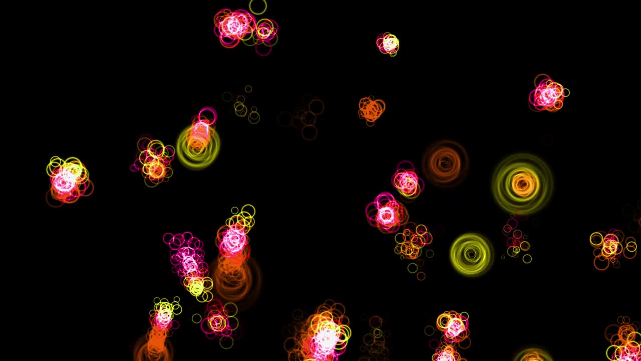 Animazione di particelle a forma di anello, Motion Graphics