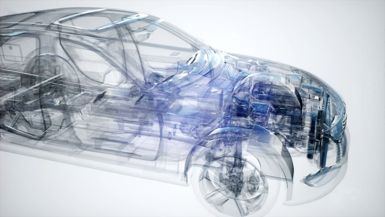 자세한 자동차 엔진 및 다른 부품