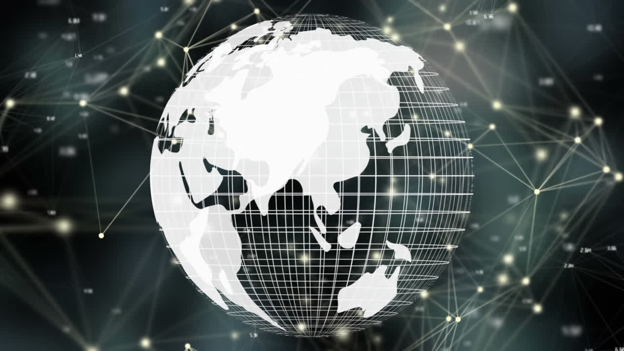 Digital composite of global blockchain technology