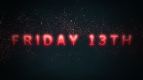 friday 13th on dark grunge wall with red blood