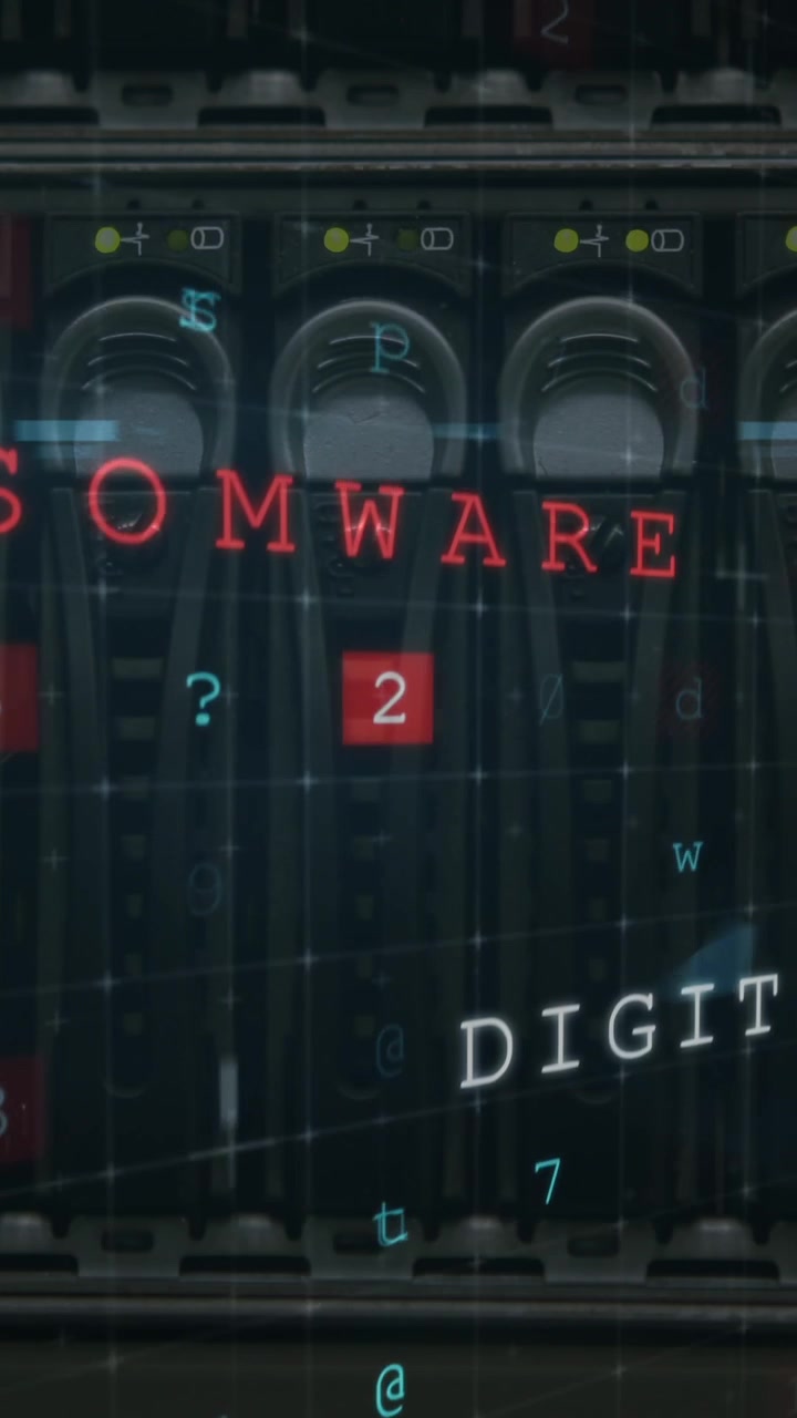 En digital animation af cyberkriminalitetstruslen mod datasikkerhed 4k
