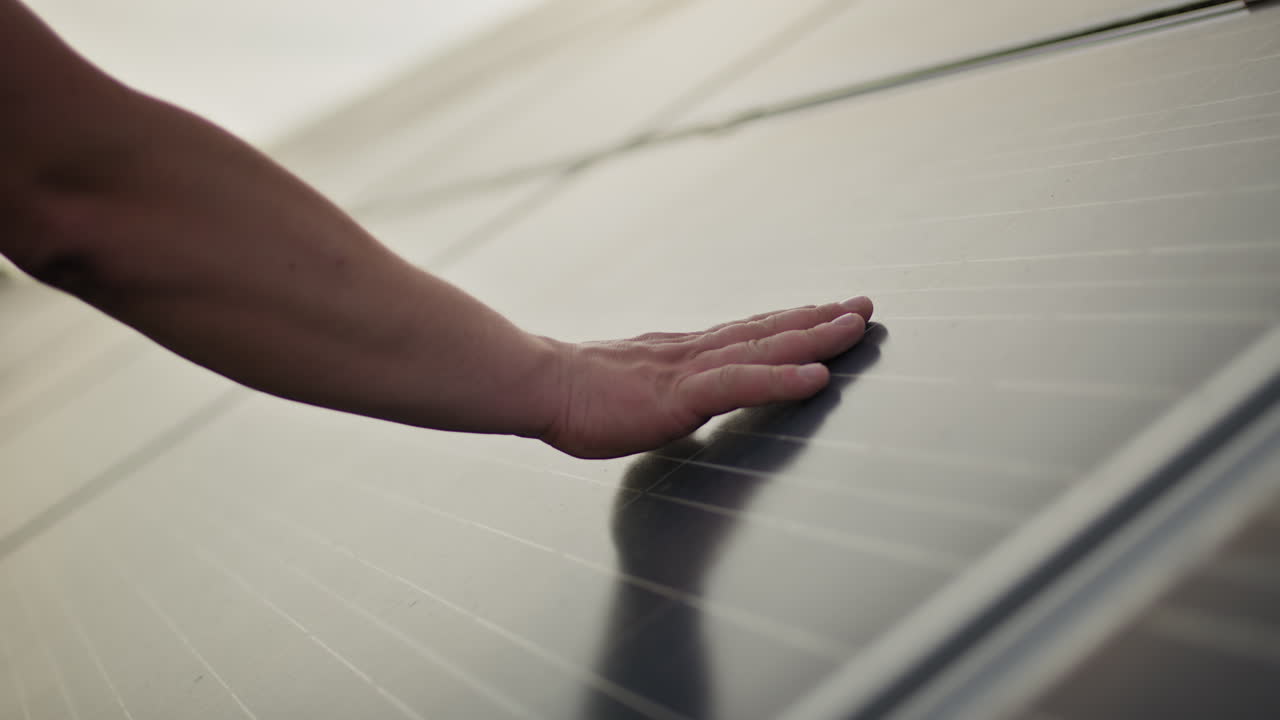 comprobación de los paneles solares