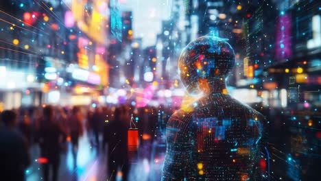 ai in a futuristic city