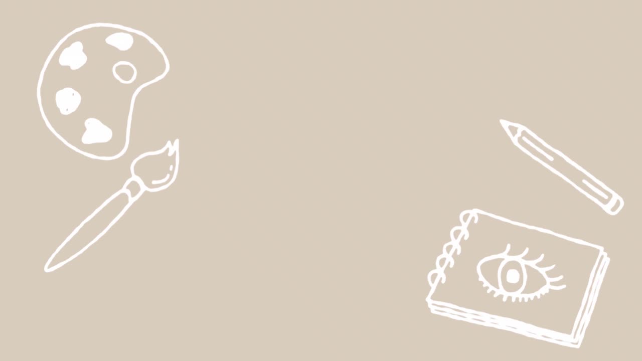 여러 학교 개념 아이콘의 애니메이션이 보라색 배경의 복사 공간에 대항합니다.