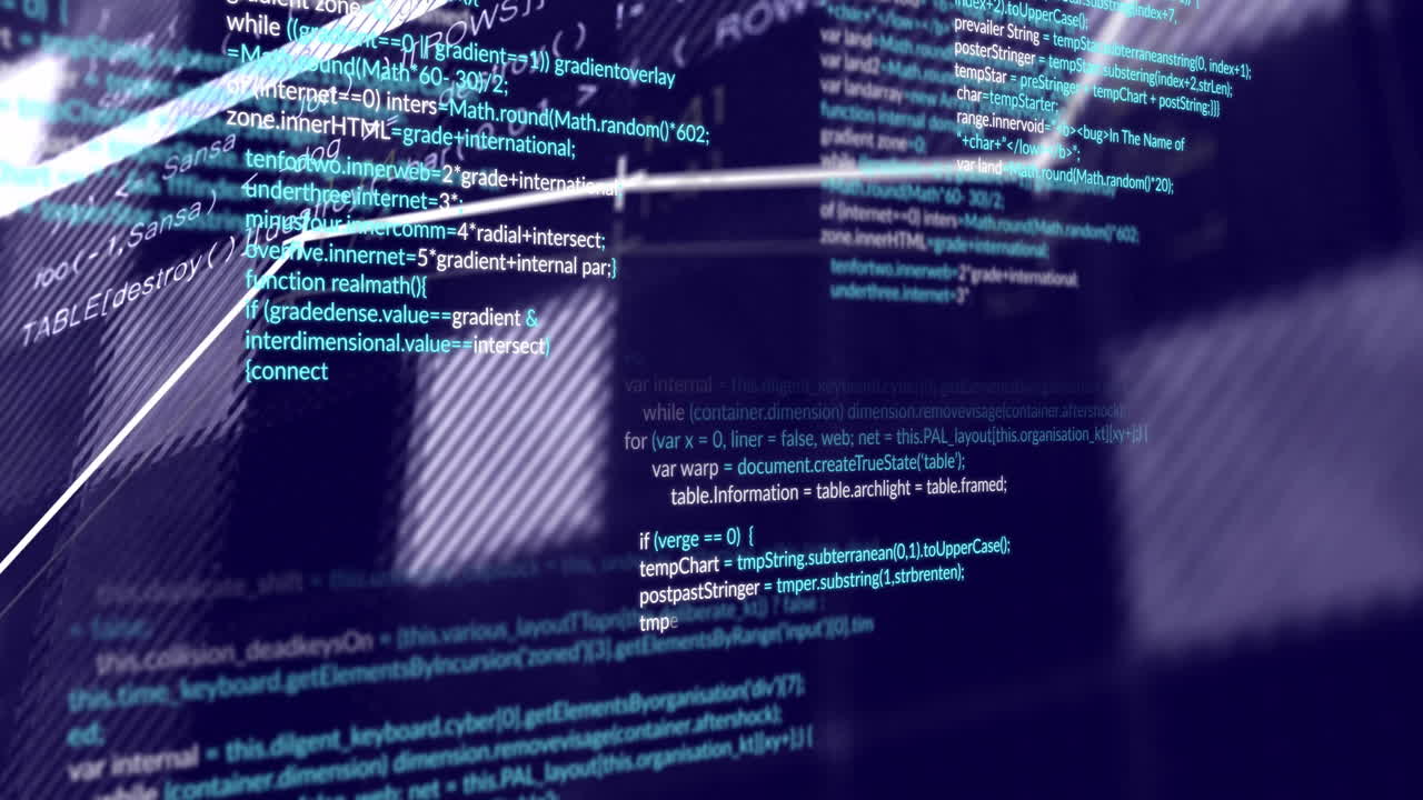 연결 네트워크의 애니메이션 및 디지털 데이터 처리