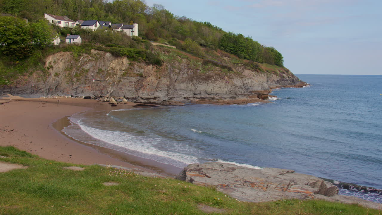 shot looking west at Aberporth bay
