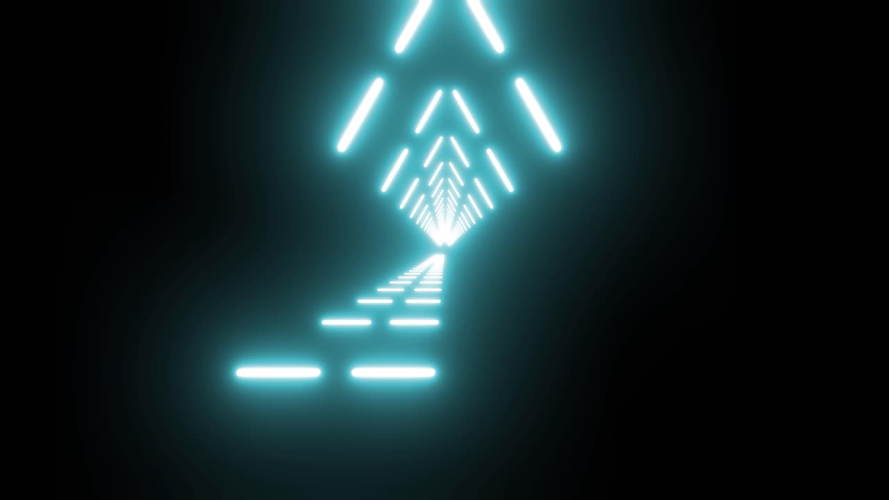 túnel de neón brillante