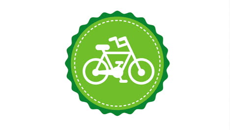 green bicycle icon