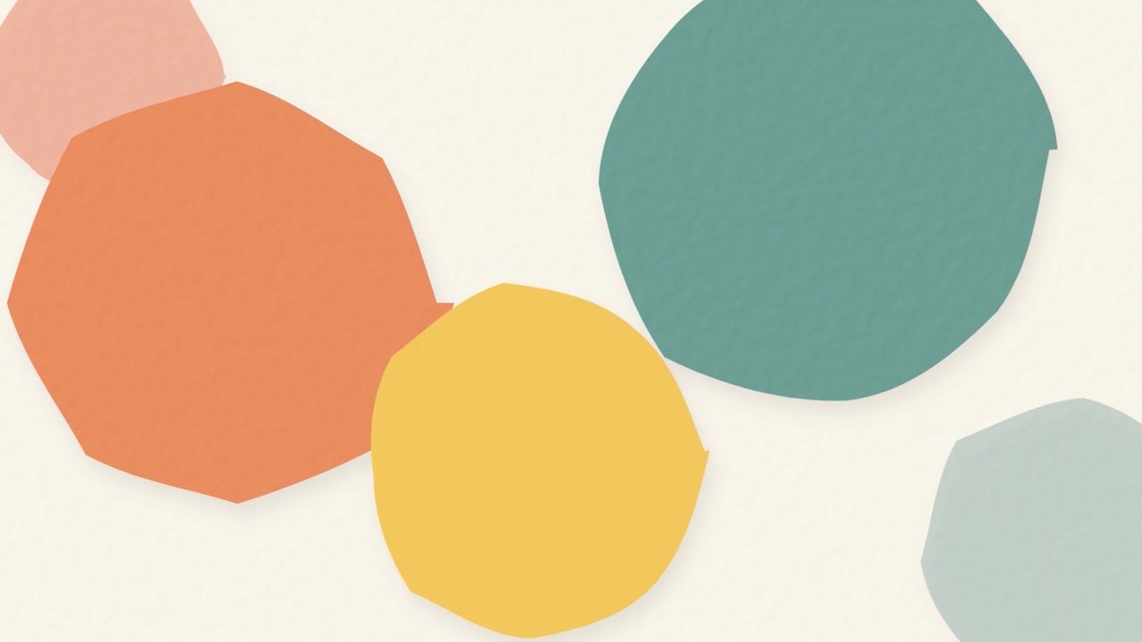 Abstract Motion Graphics with Floating Colorful Paper Shapes