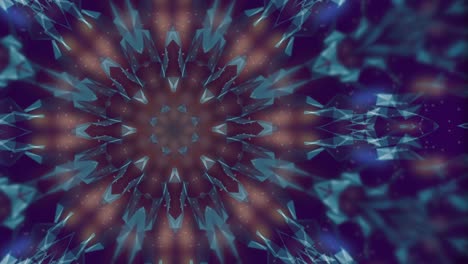 patrón de secuencia de caleidoscopio azul que parece grietas de vidrio o cristales en movimiento compusivo.