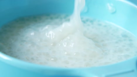 baby rice porridge being prepared