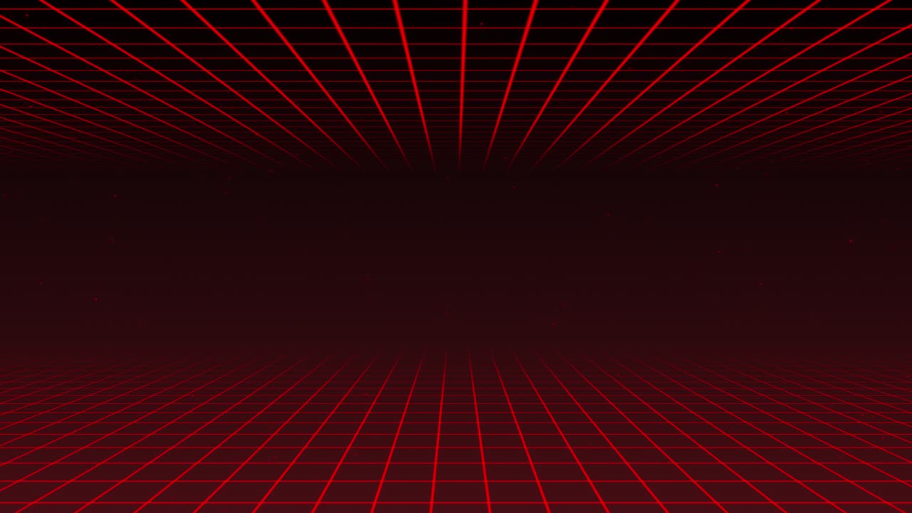 Futuristic flight through a digital line landscape red dust particle abstract background 3d future