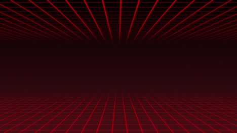 futuristic flight through a digital line landscape red dust particle abstract background 3d future