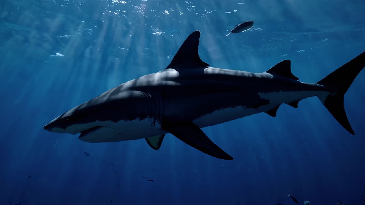 Majestic Great White Shark in its Ocean Habitat