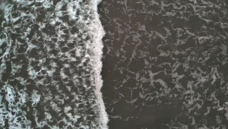 Aerial-top-shot-of-waves-on-Baltic-Sea-in-slow-motion