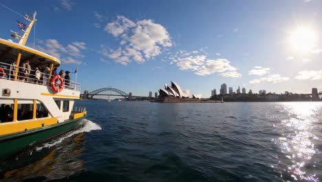 sydney harbour ferry and opera house view