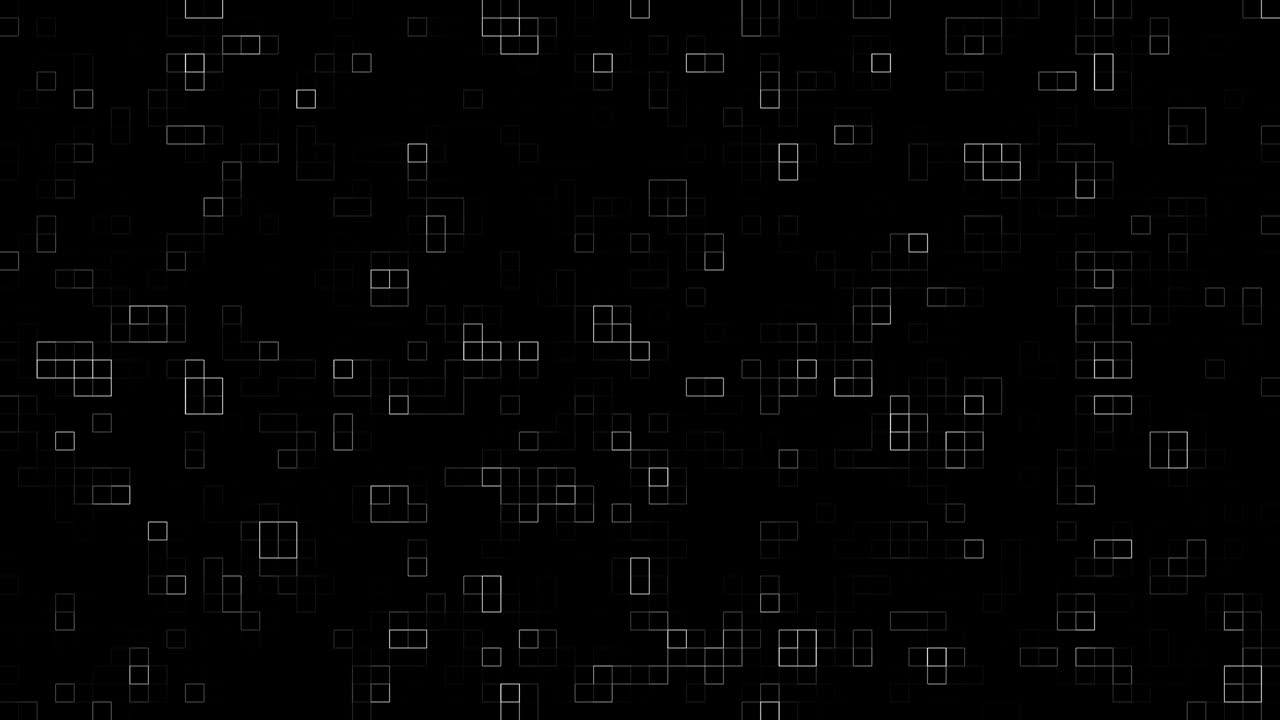 abstract dark background with animated black edges of a square grid