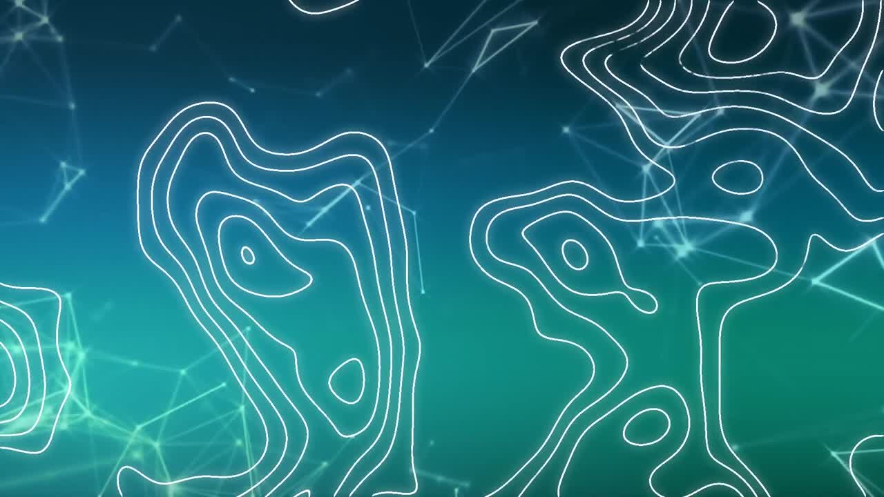 animación de líneas blancas del mapa con red de conexiones