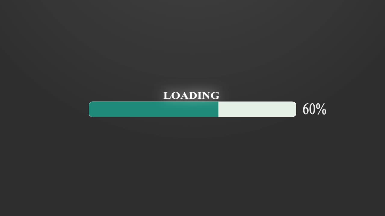 미래 로딩 전송 다운로드 0-100의 애니메이션