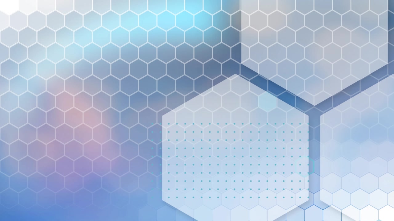 Abstract Digital Background with Animated Hexagonal Grid Pattern