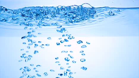 close up water in slow motion