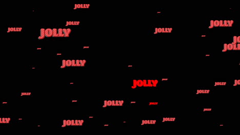 animación de texto alegre en repetición en navidad sobre fondo negro